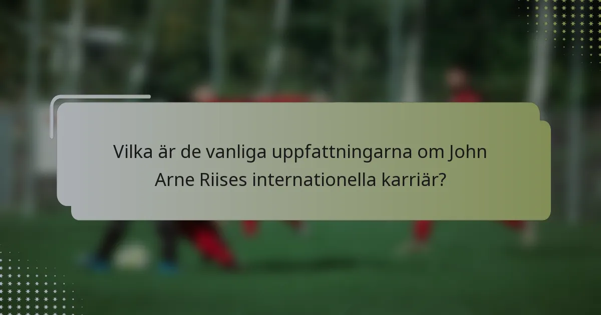Vilka är de vanliga uppfattningarna om John Arne Riises internationella karriär?